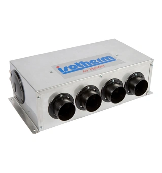 ISOTHERM Defroster 24V m/bryter/kabel 4x60mm stusser, 10kW/24V i rustfri kasse