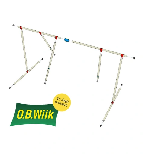 O.B.WIIK T-Bakkestativ (6m - 12m) T-Modell, 10-års garanti