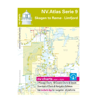 NV-CHARTS Atlas Serie 9 Danmark Vest Skagen til Rømø-Limfjord