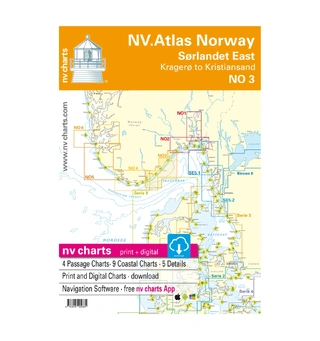 NV-CHARTS Atlas NO 3 Sørlandet Øst Kristiansand til Kragerø
