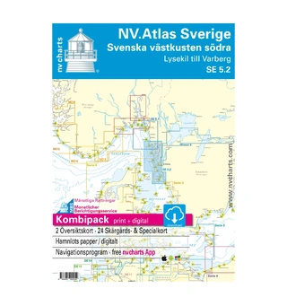 NV-CHARTS Atlas SE 5.2 Vestsverige Sør Svenske Vestkusten Sødra