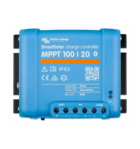 VICTRON  SmartSolar MPPT 100/20 12, 24, 48V - Auto m/Blåtann