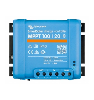 VICTRON  SmartSolar MPPT 100/20 12, 24, 48V - Auto m/Blåtann