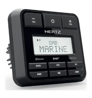HERTZ HMR15D Marine Stereo DAB+ m/BT 100% vanntett front Ip66, 4 x 50W