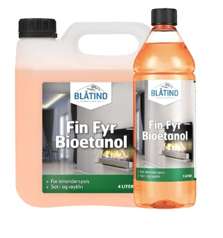 BLÅTIND Fin Fyr Bioetanol For Spritapparater - Brenner meget rent