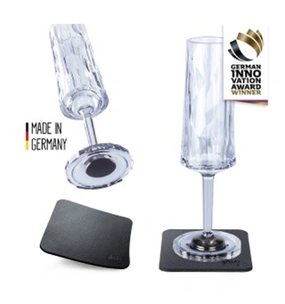 SILWY Magnetic Plastglass - Prosecco 2 stk glass og magnetpads