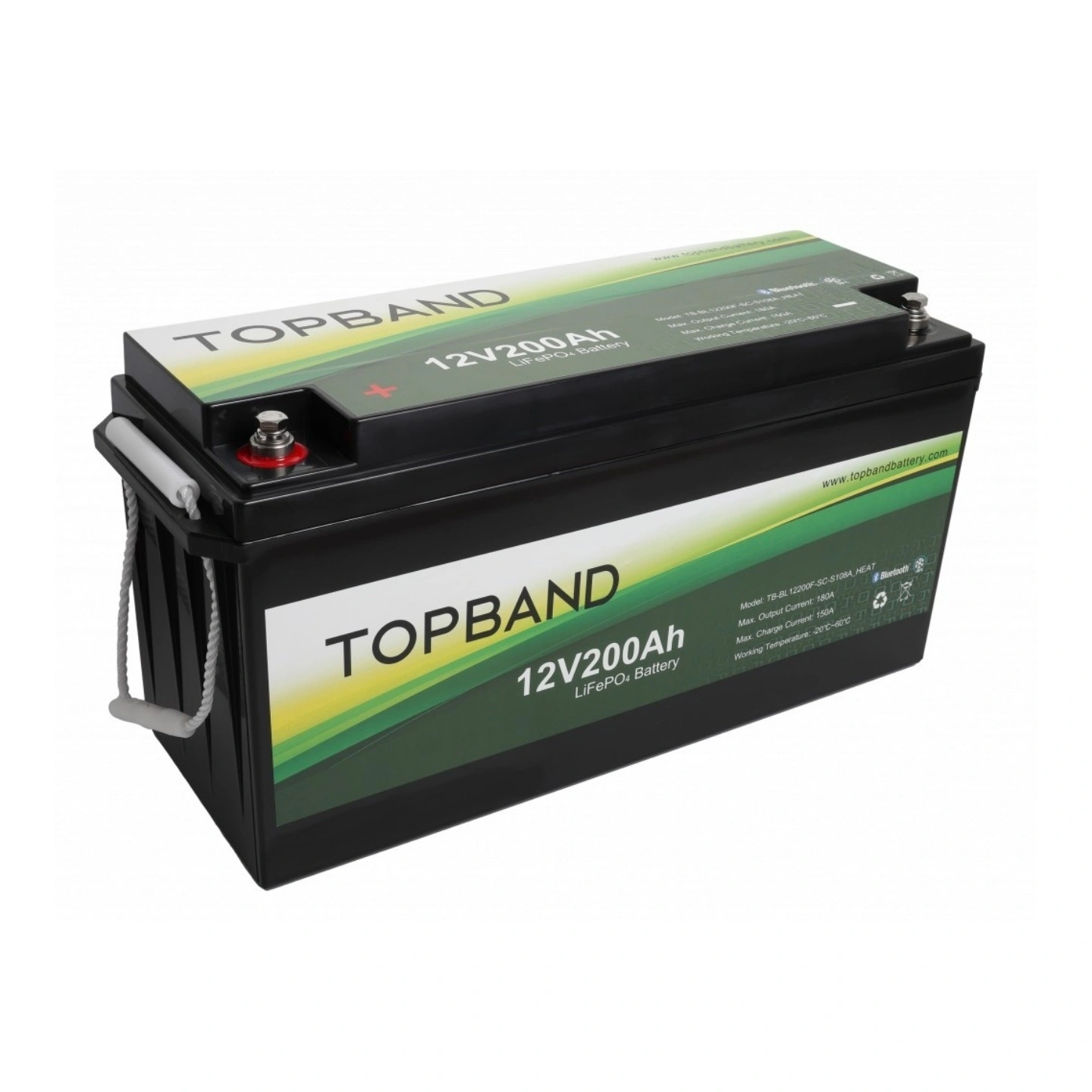 Topband Lithium Heat PRO - 12V 200ah 200a BMS - Bluetooth og Varme