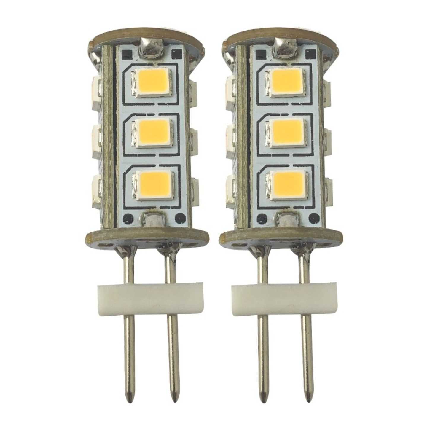 1852M LED Pære 12/24V - 2pk G4 Bakpin - Varmhvit - 100 lumen