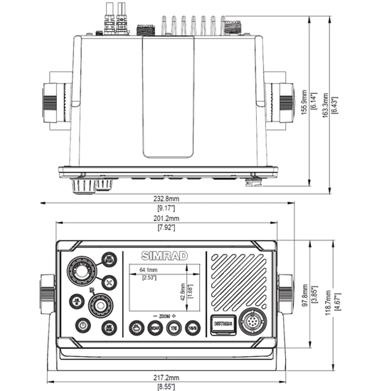 VHF og AIS SIMRAD RS40B Tranciever mGPS 500 NMEA2000 00014818001